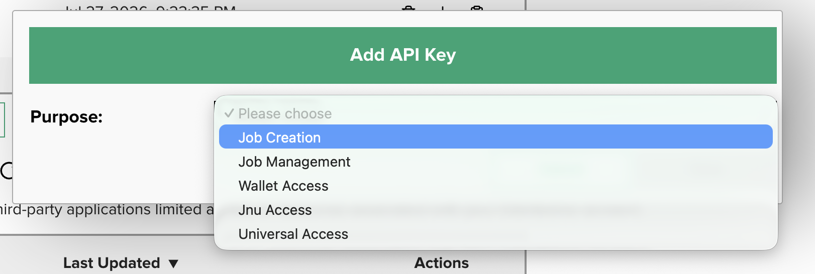 API key purpose