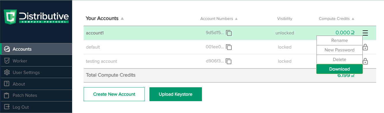 Download Account Keystore